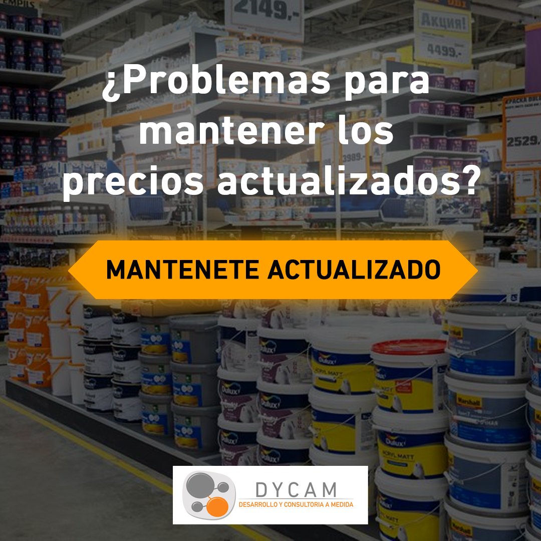Actualizacion de precio masivo en sistemas Dycam Software